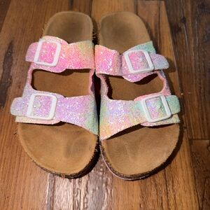 Glittery Pink Kids Sandals for Girls